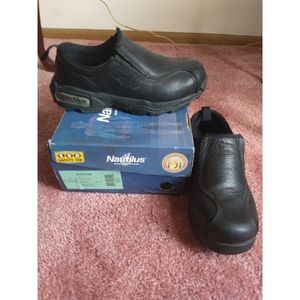 Nautilus Women's 8 5 Wide Width Black Safety Shoes Steel Toe Static Diss…